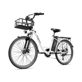 Heybike Cityscape E-Bike  - Motor 250W Battery 36V10AH 26 Inch Wheels Mechanical Disc Brakes - White
